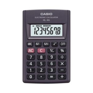 Casio Hand Held Calculator 8 Digit (HL-4A)